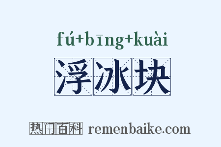浮冰块是什么意思的图片
